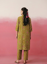 Mehndi Green Bandhej Printed Co-ord Set