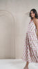 White Booti Handblock Printed Cotton Maxi Dress