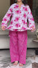 White Floral Pure Cotton Printed Farshi Kurta & Salwar Set