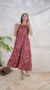 Maroon Backless Maxi Dress