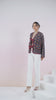 Blue Ajrakh Printed Ribbon Jacket