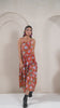 Orange Handblock Printed Cotton Maxi Dress