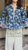 (Pre-order) Indigo Printed Cotton Kurta, Farshi Salwar & Dupatta Set