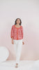 Red Printed Cotton Crop Top