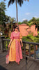 Sunset Bloom Cotton Cut-out dress