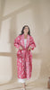 Red Floral Printed Reversible Quilted Robe