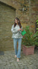 Sage Green Printed Office Shirt