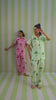 Green Palm Printed Lounge Set (Half Sleeve Shirt & Pyjama)