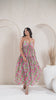 Ice-blue Beach Printed Cotton Dress