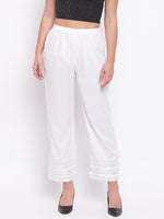 whl White Mirror Lace Palazzo