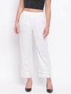 whl White Mirror lace Palazzo
