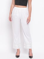 whl White Mirror lace Palazzo