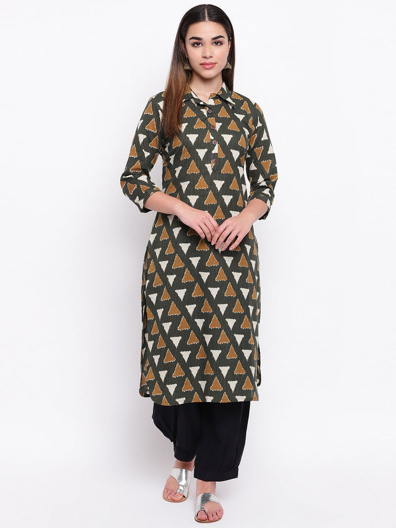 whl Cotton Katha Work Kurta