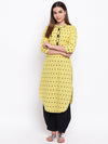 whl Yellow Pathani Kurta & Salwar Set