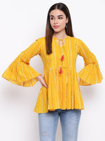 whl Yellow Bell Sleeves Top/Sunshine Yellow Top