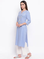 whl Purple Rayon Mirror-Embroidered Kurta