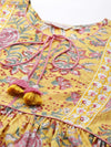 Yellow & Pink Floral Printed Top