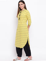 whl Yellow Pathani Kurta & Salwar Set
