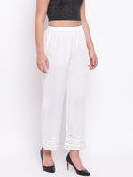 whl White Mirror Lace Palazzo