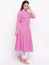 whl Pink Kalidar Kurta & Palazzo Set