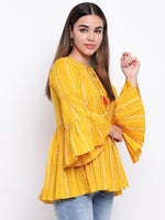 Yellow Bell Sleeves Top/Sunshine Yellow Top