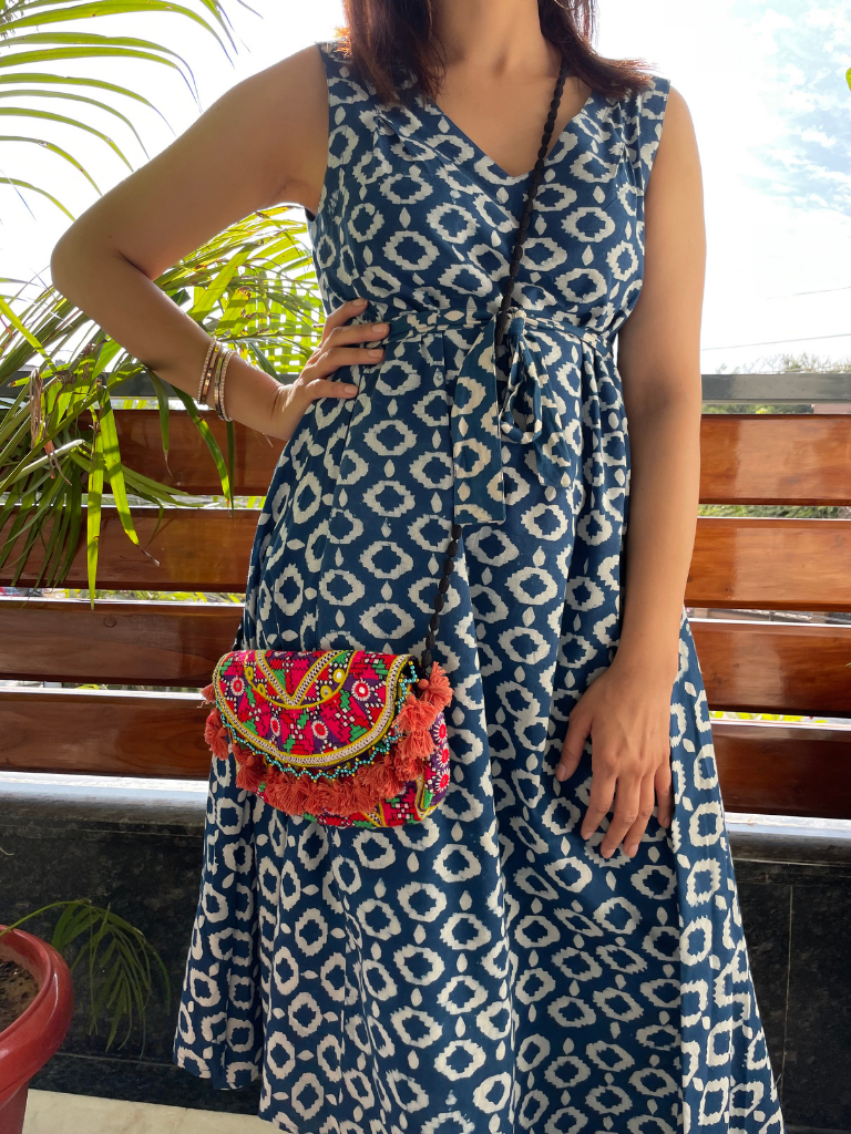 Fab Indigo hand-block printed dress