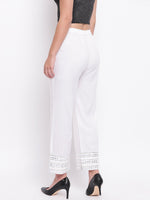whl White Mirror Lace Palazzo