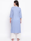 whl Purple Rayon Mirror-Embroidered Kurta