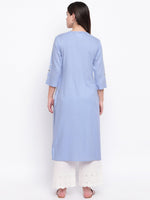 whl Purple Rayon Mirror-Embroidered Kurta