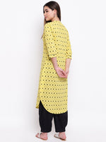 whl Yellow Pathani Kurta & Salwar Set