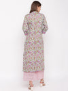 whl Green Floral Printed Kurta-Palazzo Set