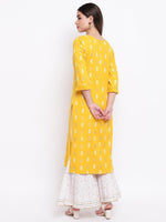 whl Yellow Printed Kurta And Gharara Set