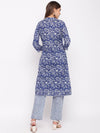 whl Blue Paisley Printed Kurta-Pants Set