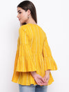 Yellow Bell Sleeves Top/Sunshine Yellow Top
