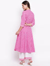 whl Pink Kalidar Kurta & Palazzo Set
