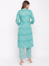 whl Green Paisley Printed Kurta-Pants Set