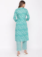 whl Green Paisley Printed Kurta-Pants Set
