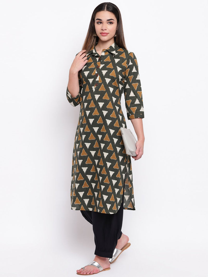 whl Cotton Katha Work Kurta