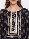 whl Rayon Gold Print Kurti And Gharara Set