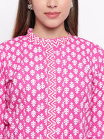 whl Pink Kalidar Kurta & Palazzo Set