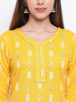 whl Yellow Printed Kurta And Gharara Set