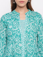 whl Green Paisley Printed Kurta-Pants Set