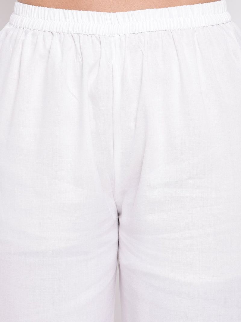 whl White Mirror Lace Palazzo