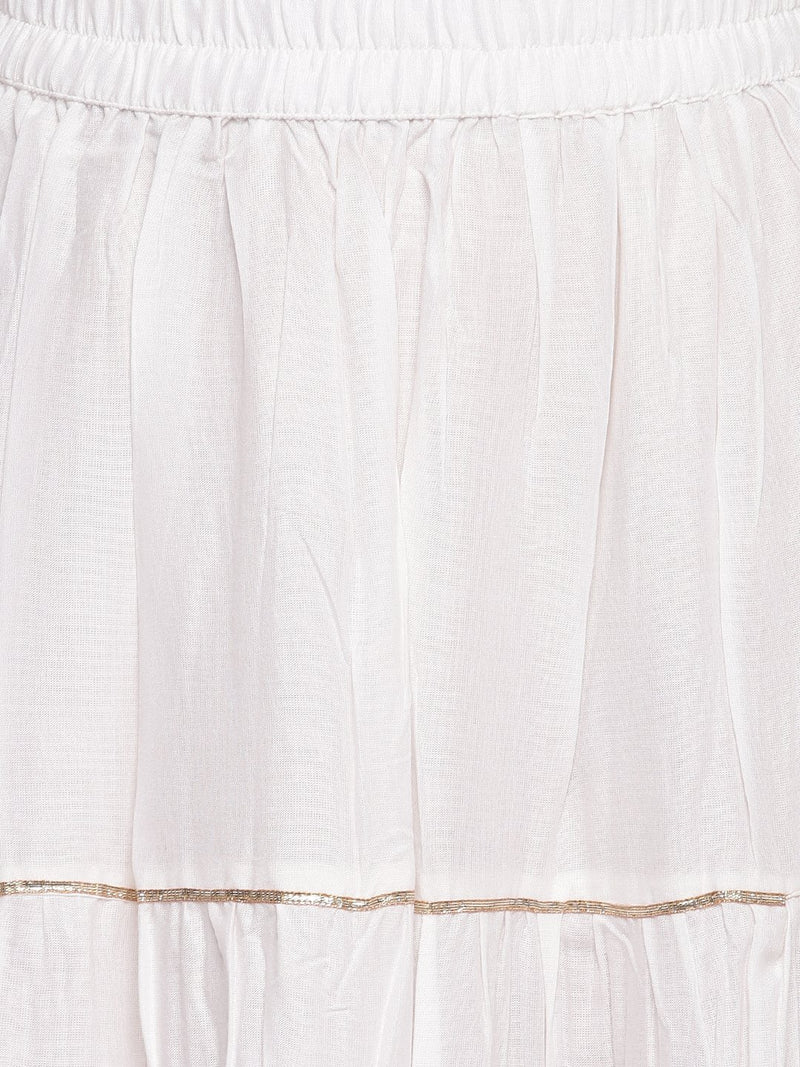 whl Blue Bandhani Kurta-Skirt Set