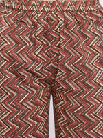 whl Green Printed Cotton Kurta-Palazzo Set