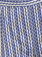 Jharokha Indigo printed Anarkali Kurta and Pants Set