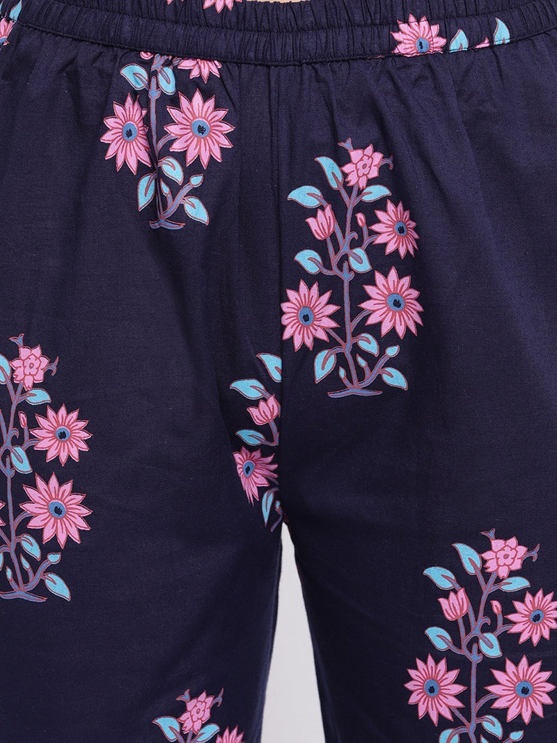 whl Cotton Block Print Kurta & Palazzo Set