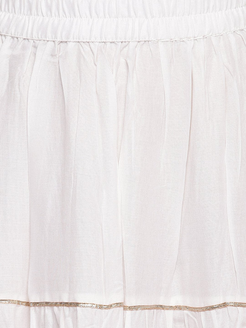 whl Pink Bandhani Kurta-Skirt Set