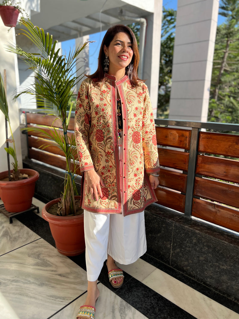 Cotton Quilted Reversible Free Size Coat
