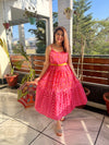 Pink Floral Printed Cami Dress